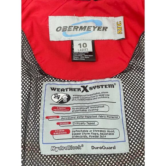 Obermeyer Dynamic Shell Jacket Red Women’s 10 Waterproof Windproof Outdoors Ski - Picture 3 of 16